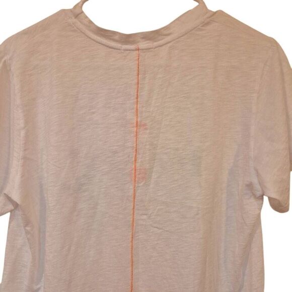 Sundry Women's White Cotton w Navy & Green Feelin' Good Graphic Short Sleeve Cre - Picture 7 of 11